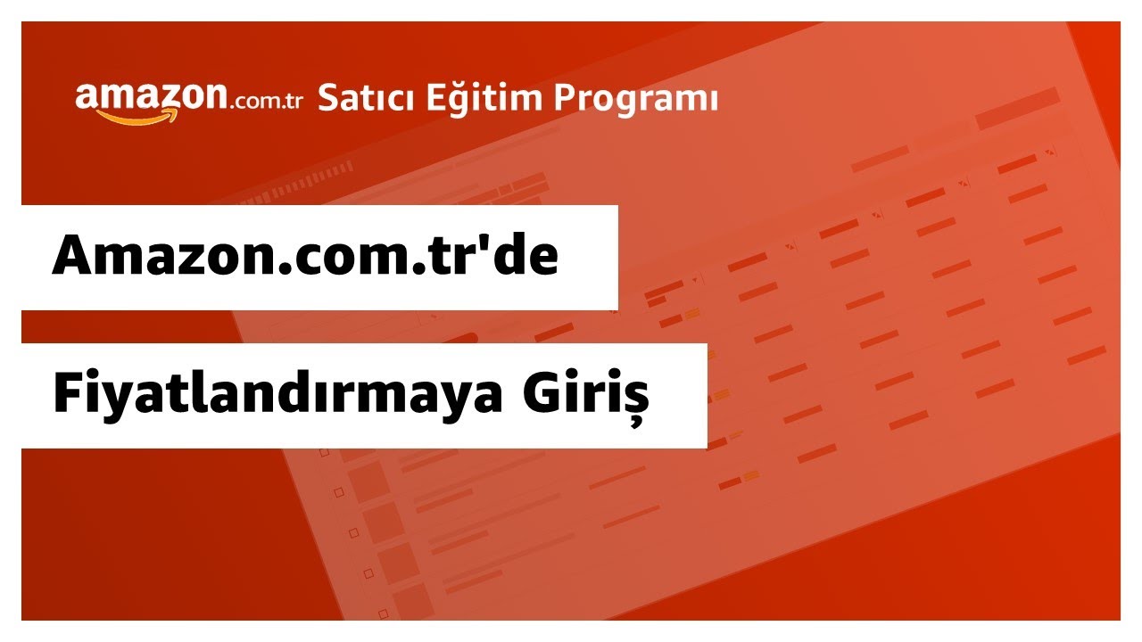 Amazon.com.tr'de Fiyatlandırmaya Giriş