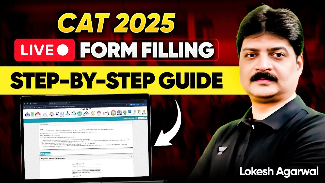 CAT 2025 Form Filling LIVE 🔴 Step-by-Step Guide + Common Mistakes to Avoid