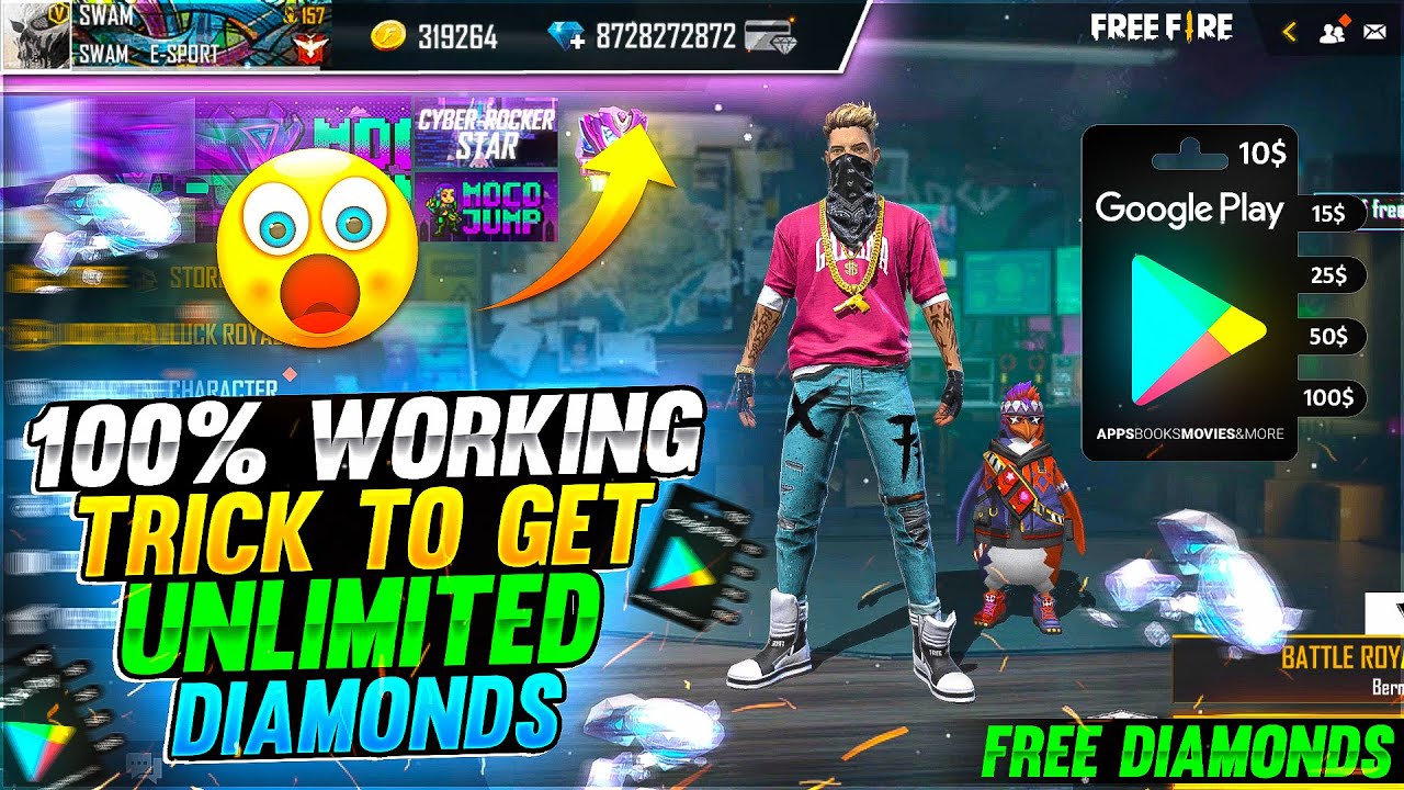 100% WORKING TRICK TO GET UNLIMITED FREE DIAMONDS😲 GAREENA FREE FIRE #3