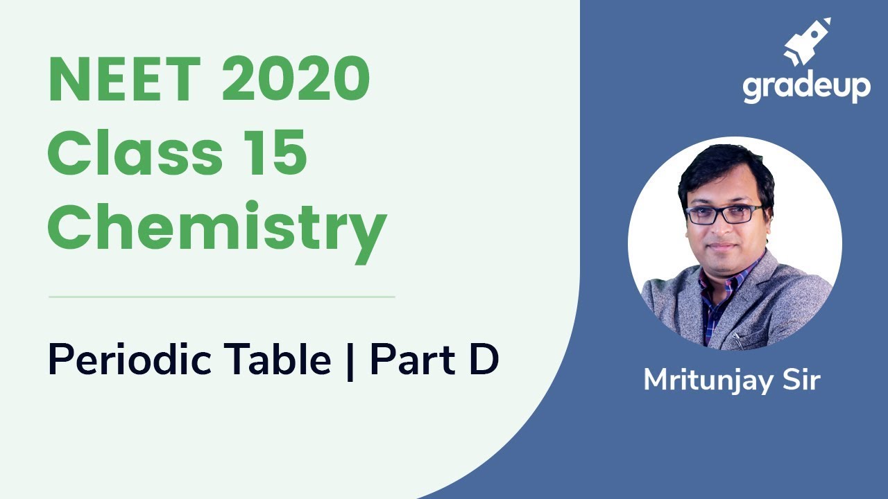 Periodic Table for NEET | Chemistry Class 11 | NEET 2020 | Gradeup JEE