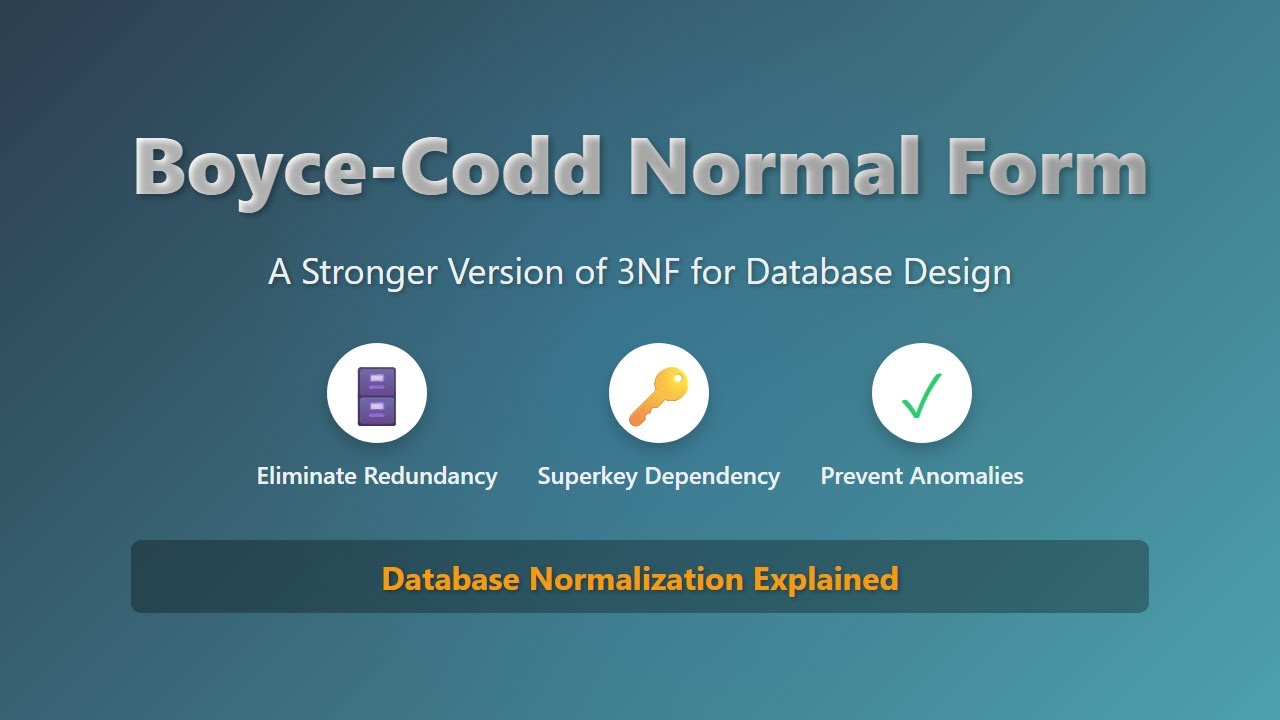 Database Normalization: Boyce-Codd Normal Form (BCNF) Explained for Beginners