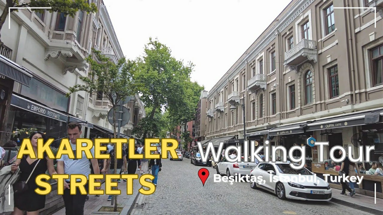 Akaretler Sokakları (Streets) IBeşiktaş, İstanbul, Turkey IWalking TourI4K60fps 