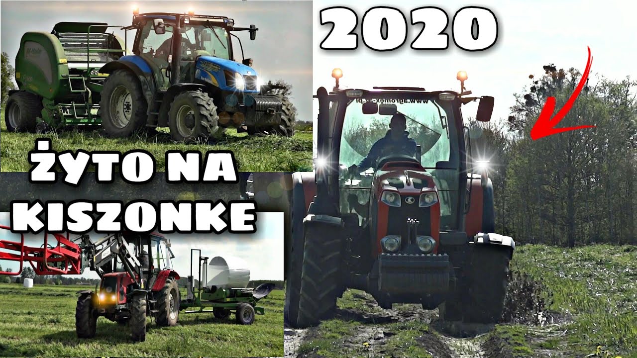 ☆ŻYTO NA KISZONKĘ 2020☆  Na 3 Ciągniki!! ☆  New Holland & McHale  Kubota Belarus ☆ Ekipa