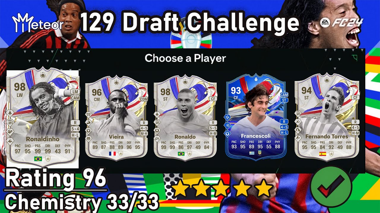 THE CRAZIEST 128 DRAFT YOU WILL EVER SEE (FT. 98 DINHO & RONALDO) - EAFC 129 Draft Challenge