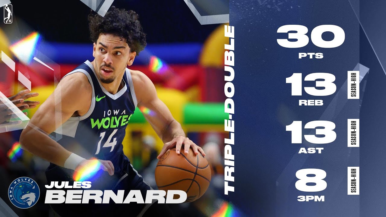 Jules Bernard Posts TRIPLE-DOUBLE 30 PTS 13 REB 13 AST