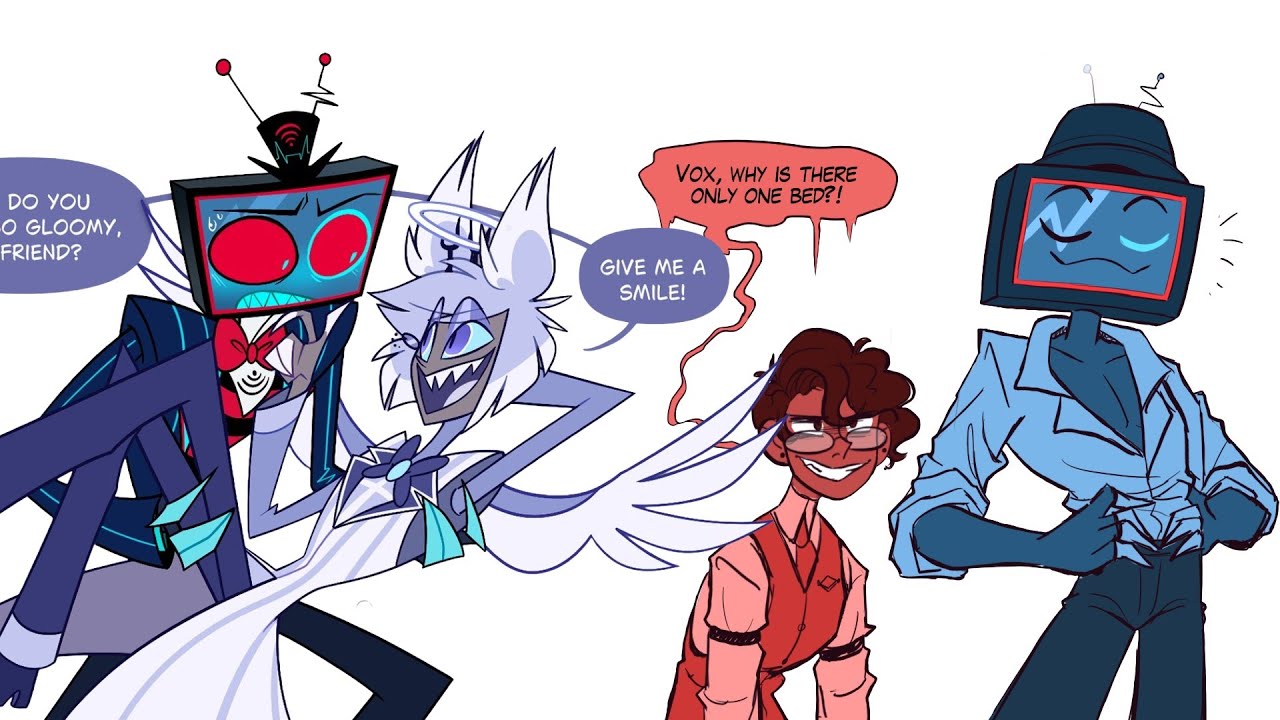 Vox X Alastor!❤️Best Moments😳🔥Hazbin Hotel Comic Dub