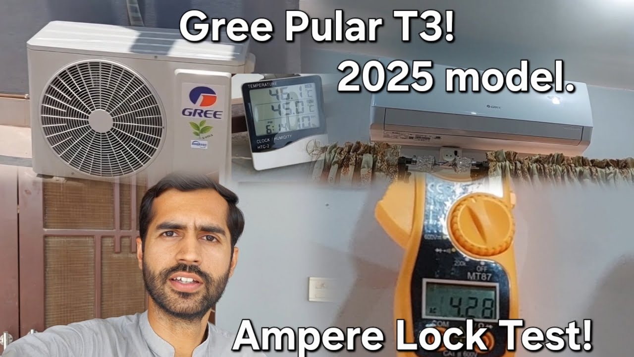 Gree Pular T3 2025 Model 1.5 ton Max Ampere Lock Test | Inverter Ac