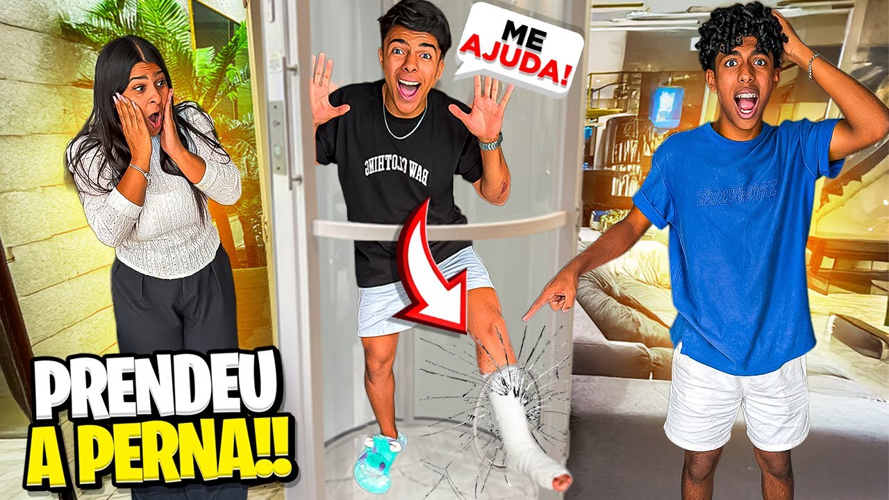 PRENDI A PERNA MACHUCADA NO ELEVADOR DA CASA NOVA, NO MEIO DO TOUR PELO QUARTO NOVO!😢