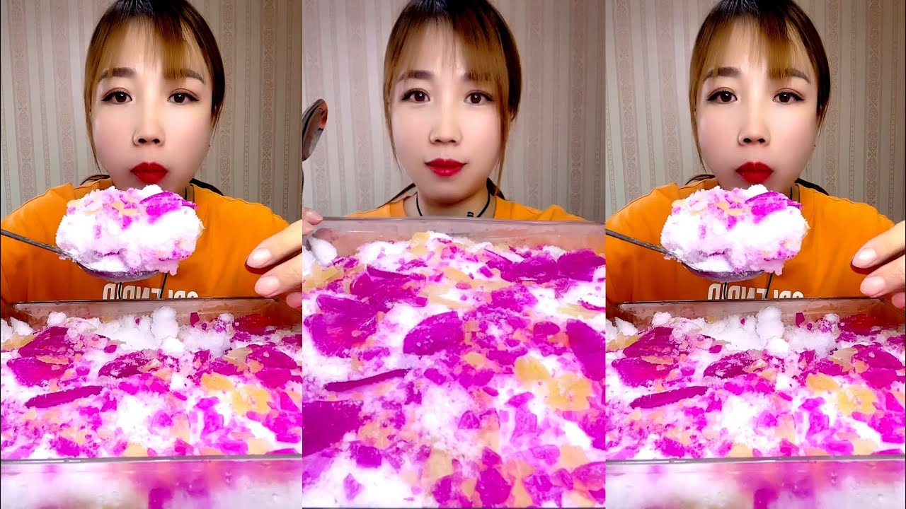 ASMR WHITE ICE EATING QIAN