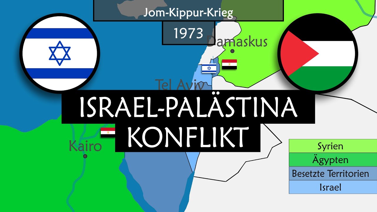 Die Geschichte von Israel und Palästina - auf einer Karte