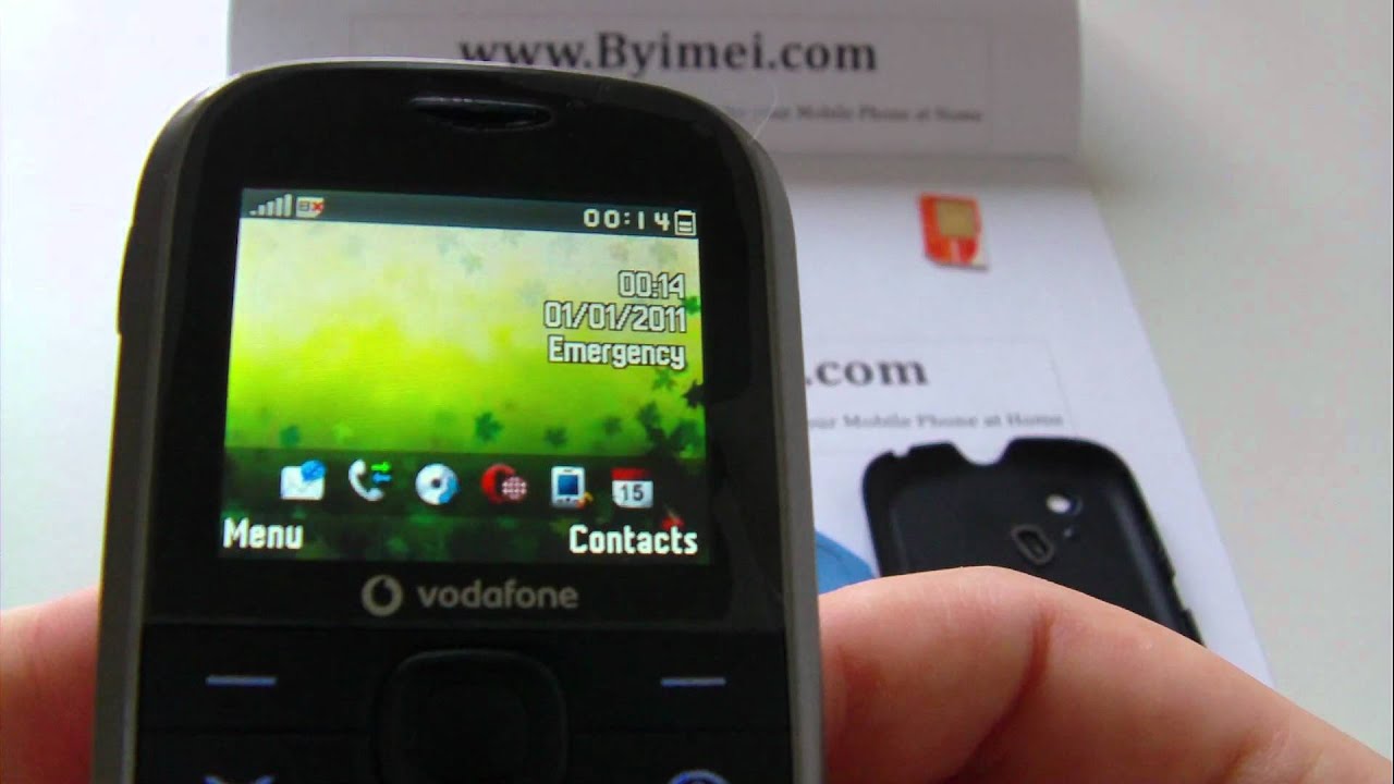 Vodafone 354 / Alcatel OT-V354  Unlock & input / enter code.AVI