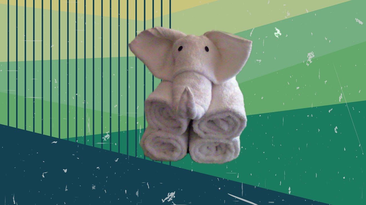Towel Elephant | Towel Animal | Towel Origami | Housekeeping Towel Art / Designs | Towel Folding