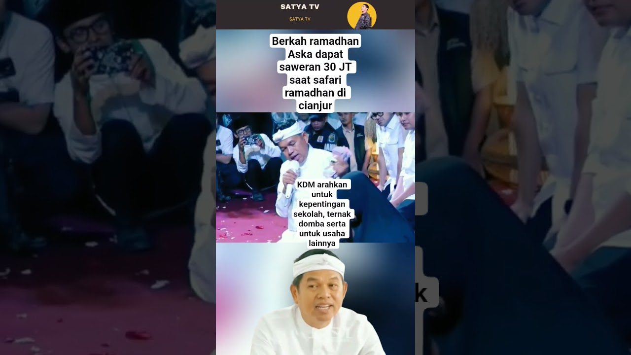 dapat saweran 30 jt, KDM beri arahan untuk Aska #kdm #bapakaing #gubernurjawabarat #bupaticianjur