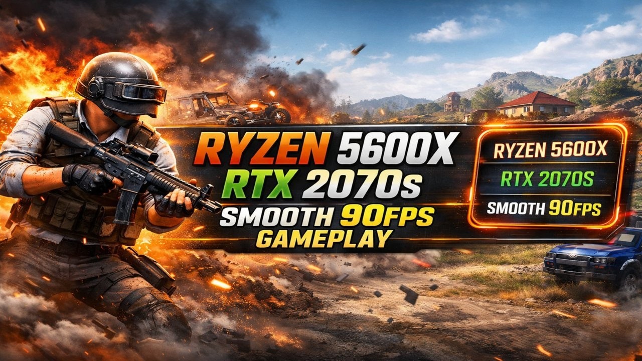 Ryzen 5600X + RTX 2070S 🔥 Smooth 90FPS PUBG Mobile Gameplay | Full Rush
