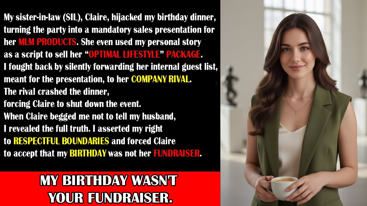 My Sister-in-Law Turned My Birthday Into a Sales Pitch—So I Asked, Do You See Me or Just Your Market
