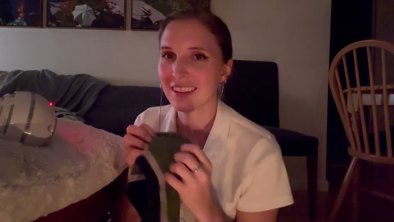 ASMR Chat with me while I fold laundry (fabric sounds, candlelight)