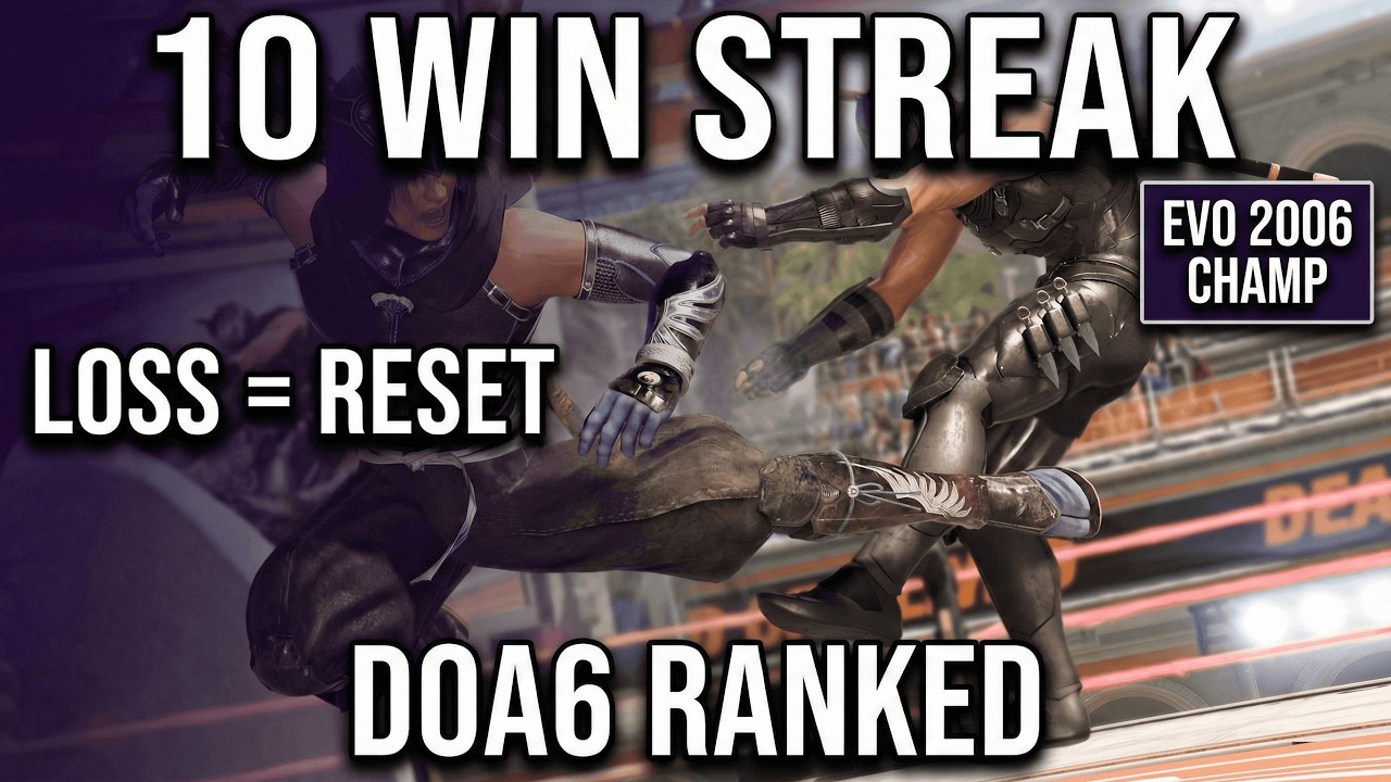 DOA6 Ranked 10 Win Streak (Loss = Reset) EVO 2006 Champion