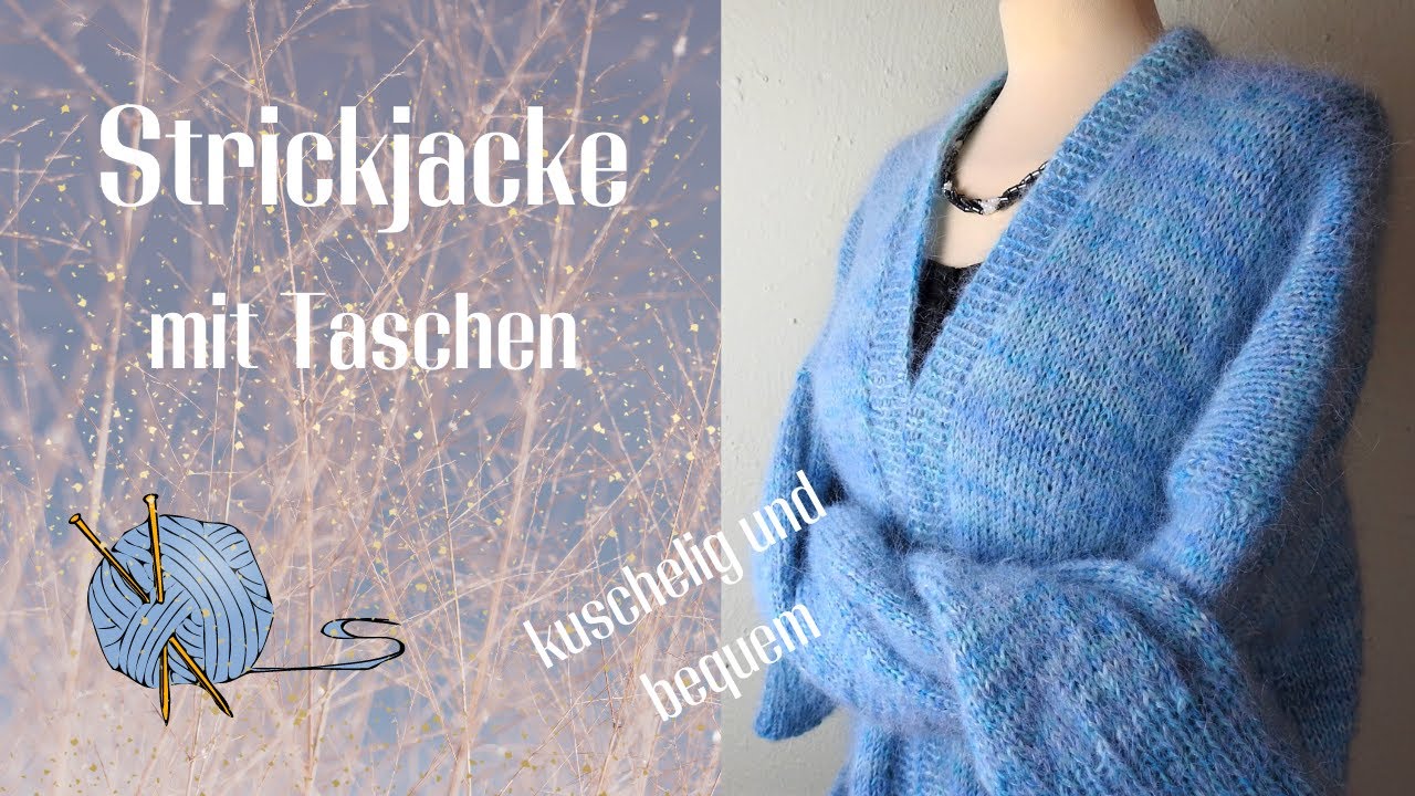 Strickjacke mit Taschen - super kuschelig!  Ca 1230 m (x2), Gr. M-L