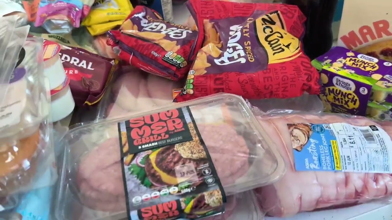 Закупка продуктов в Asda, июнь 2026