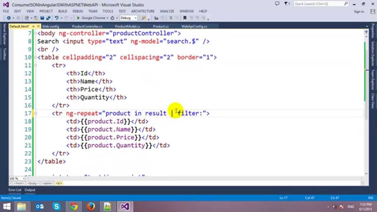 AngularJS with ASP.NET Web API