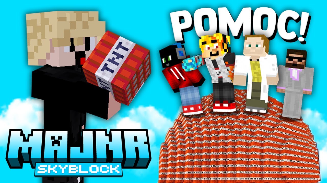 NIČÍM Ostrovy Youtuberov na MAJNR SKYBLOCK 😂