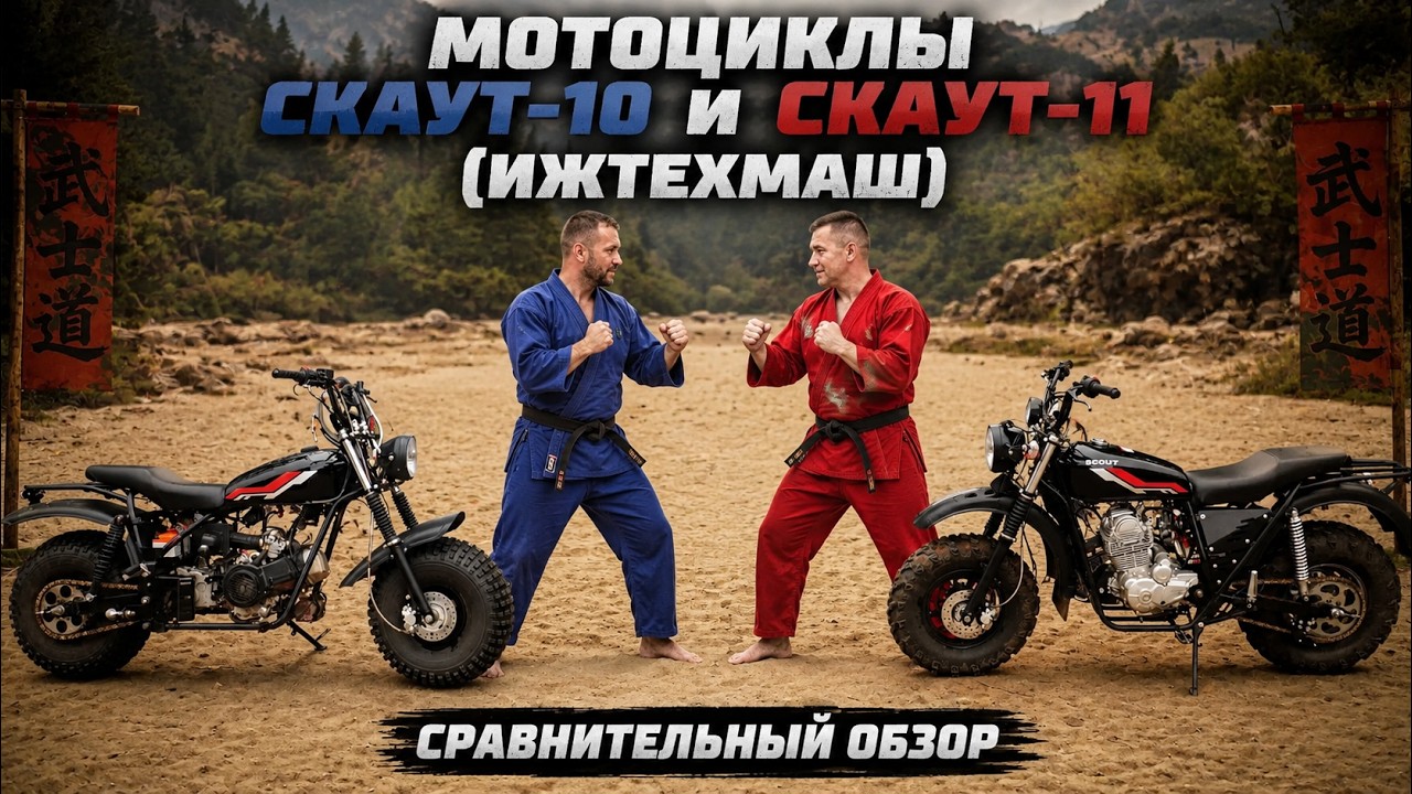 Мотоциклы СКАУТ-10 и СКАУТ-11 (Ижтехмаш). Сравнение, тест-драйв.