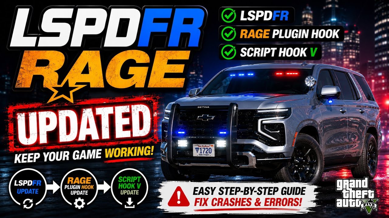 How To Update LSPDFR | RagePluginHook | ScriptHookV | #lspdfr