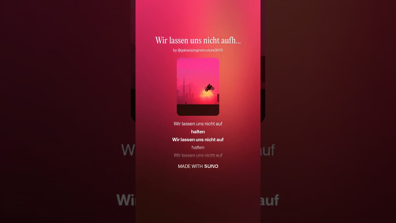 Wir lassen uns nicht aufhalten