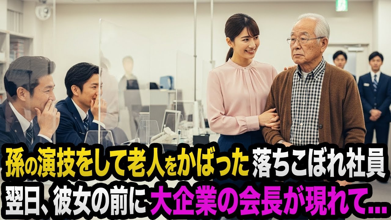 銀行でバカにされる老人を「おじいちゃん！」と咄嗟の演技で庇った契約社員。リストラになる寸前、老人が現れ暴君上司を公開処刑に...