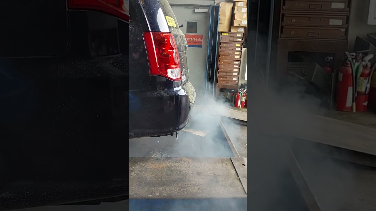 When exhaust smoke is this thick, time to get it checked out 
