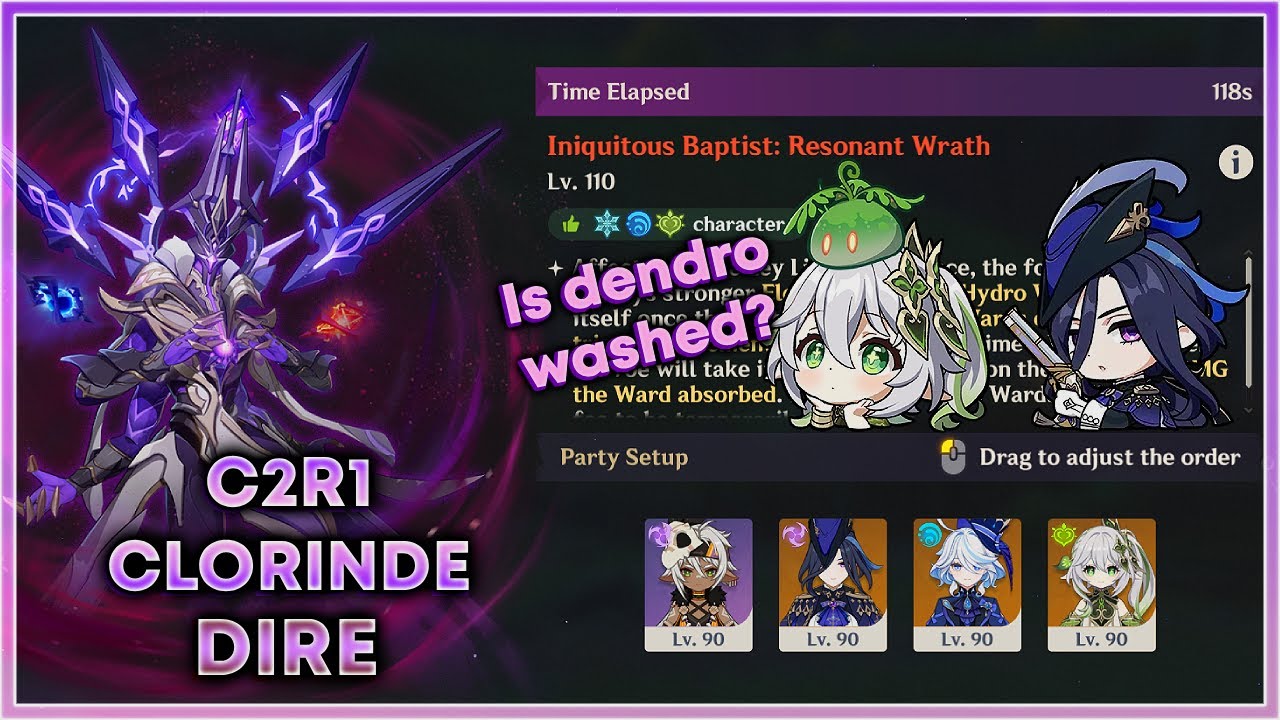 6.2 Stygian Onslaught Dire | C2R1 Clorinde (Quickbloom) Baptist 118s Clear