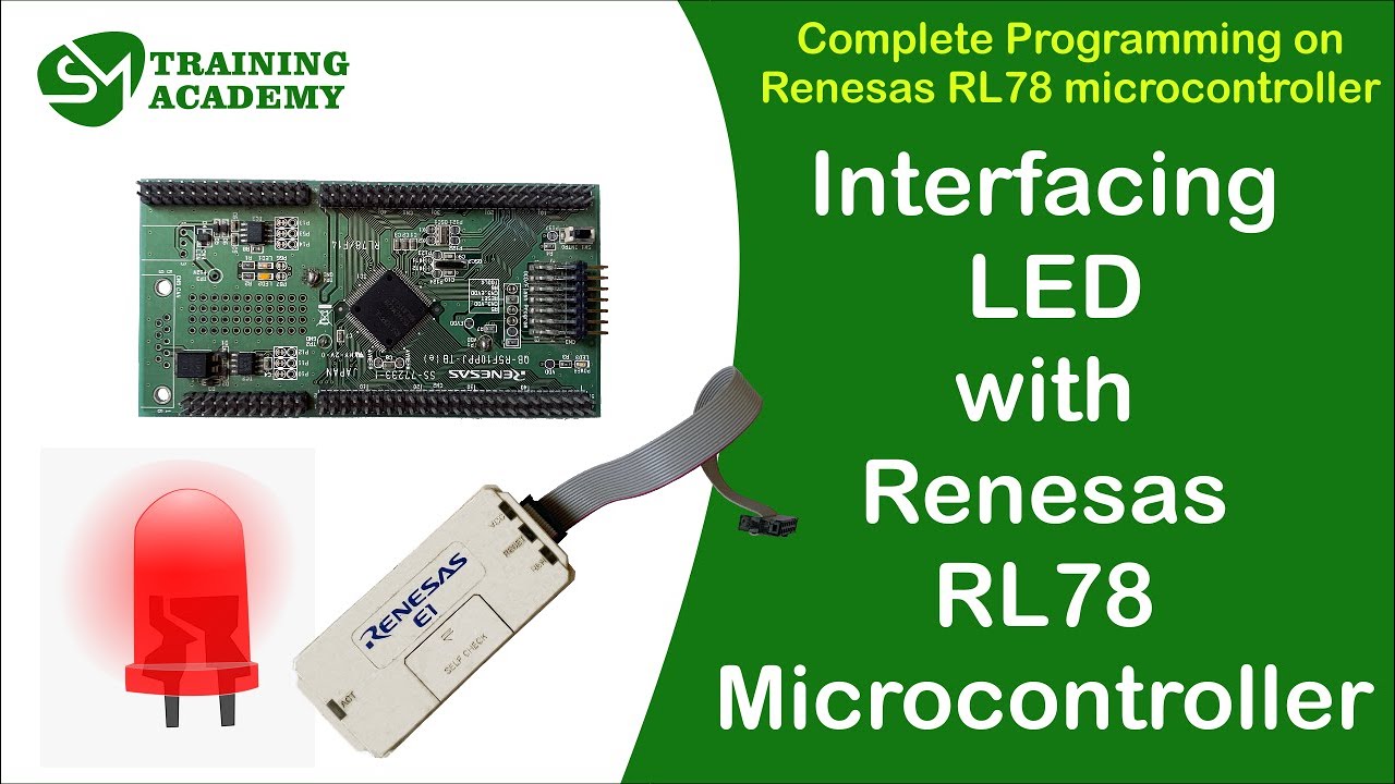 Взаимодействие светодиода с микроконтроллером Renesas RL78