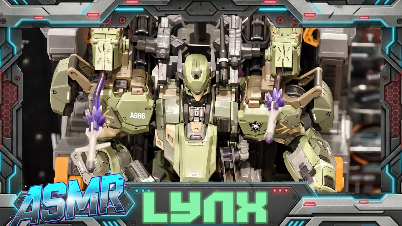 Blue Whale Model x Sunday Hobby LYNX Model Kit MG 1/100 Model Kit | ASMR | Quick build | 4K | Unbox