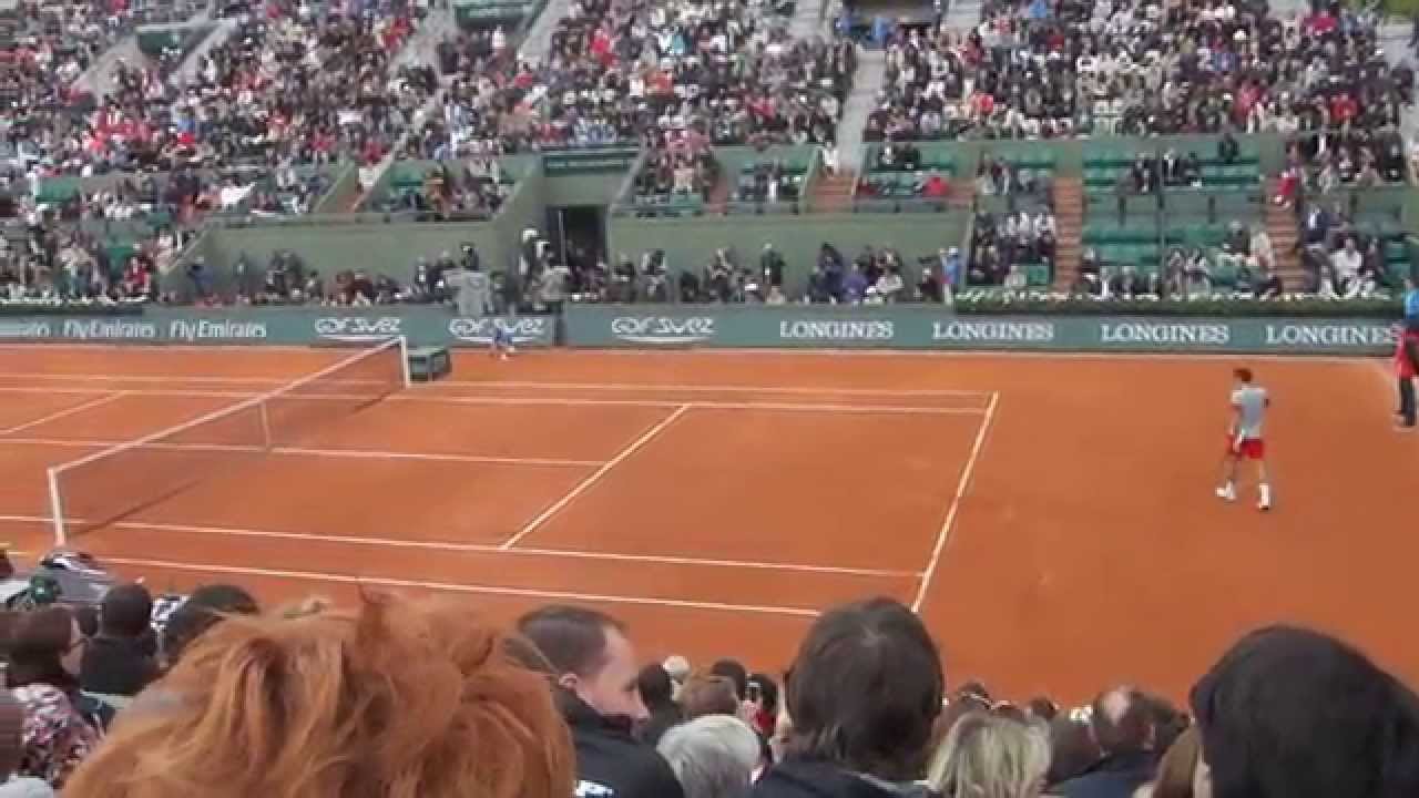 Roger Federer at the  French Open 05/28/14