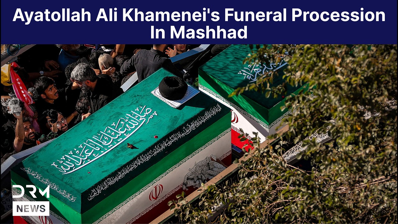 Ayatollah Khamenei's Funeral Procession in Mashhad | Coffin Carried Around Imam Reza Shrine | AC15