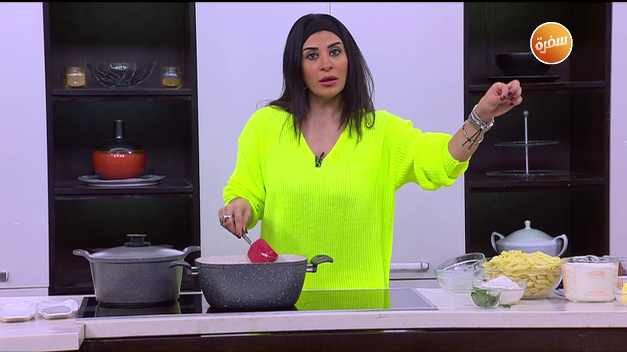طريقة تحضير مكرونة بالصوص الأبيض والدجاج | أميرة شنب