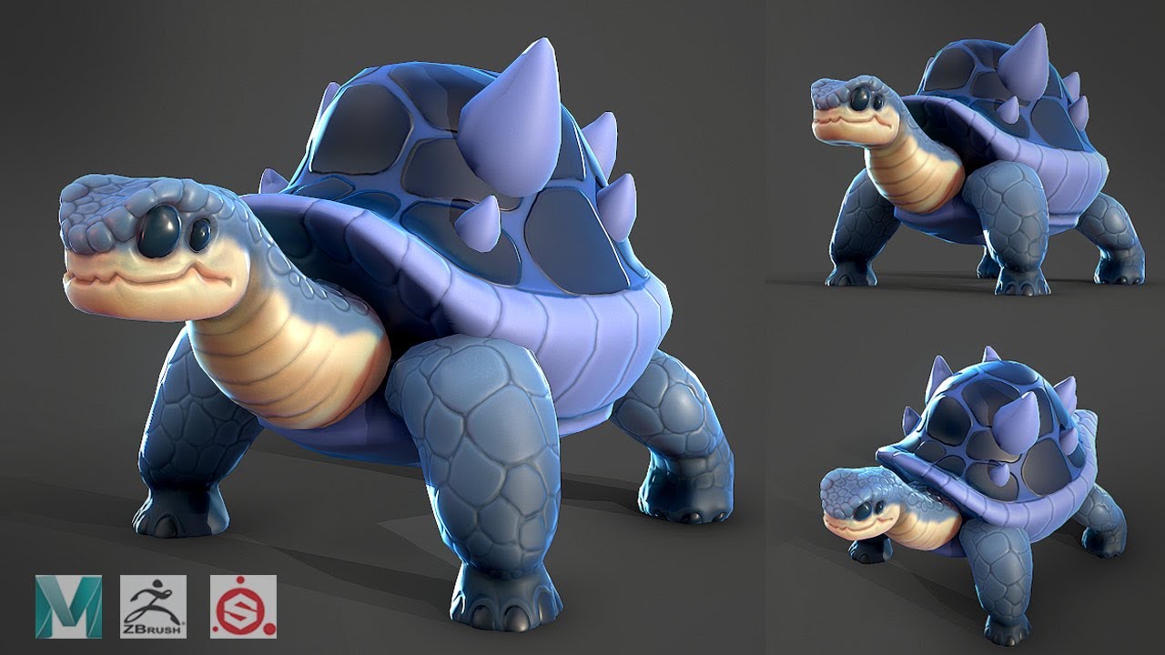 How to Make a Stylized Tortoise with Zbrush, Maya, and Substance Painter | GAOMON M1220 Tablet