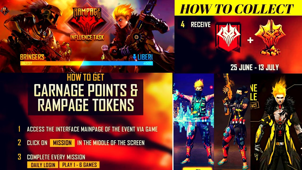 How to get Carnage points and Rampage Tokens in Free fire| Felon Bundle Concept by Ayaan Gaming