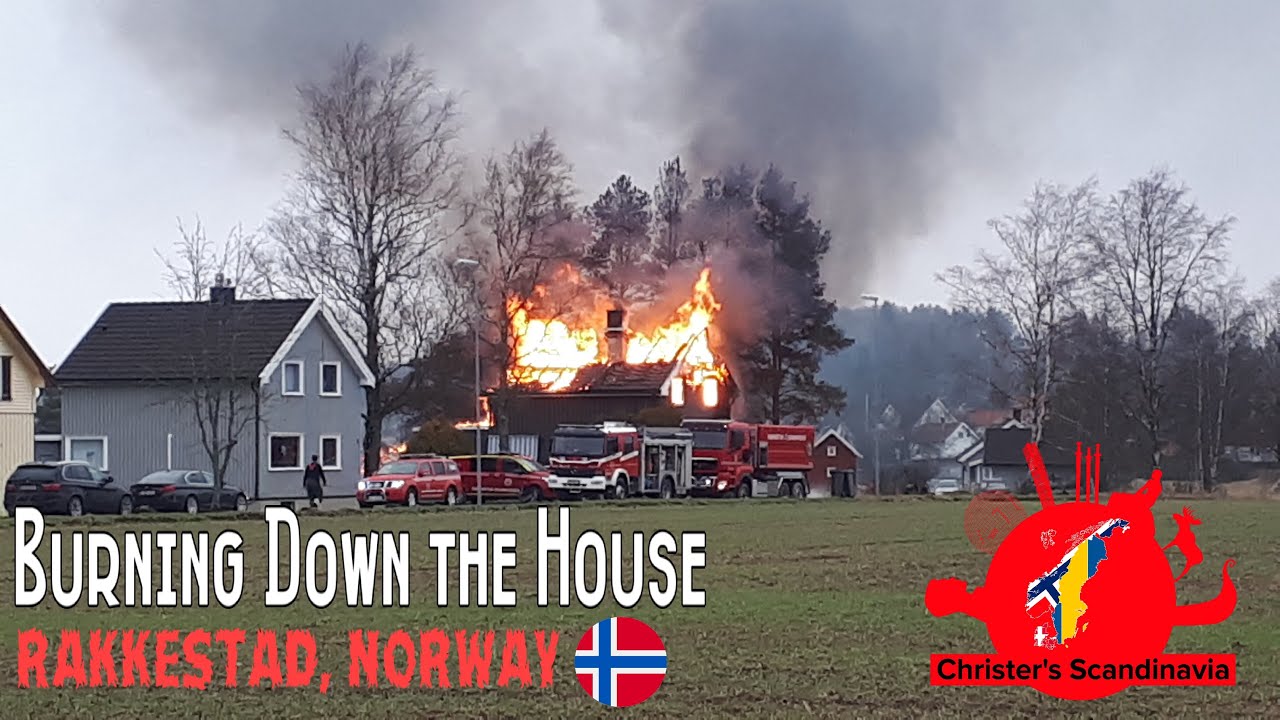 HOUSE FIRE in Rakkestad, Norway