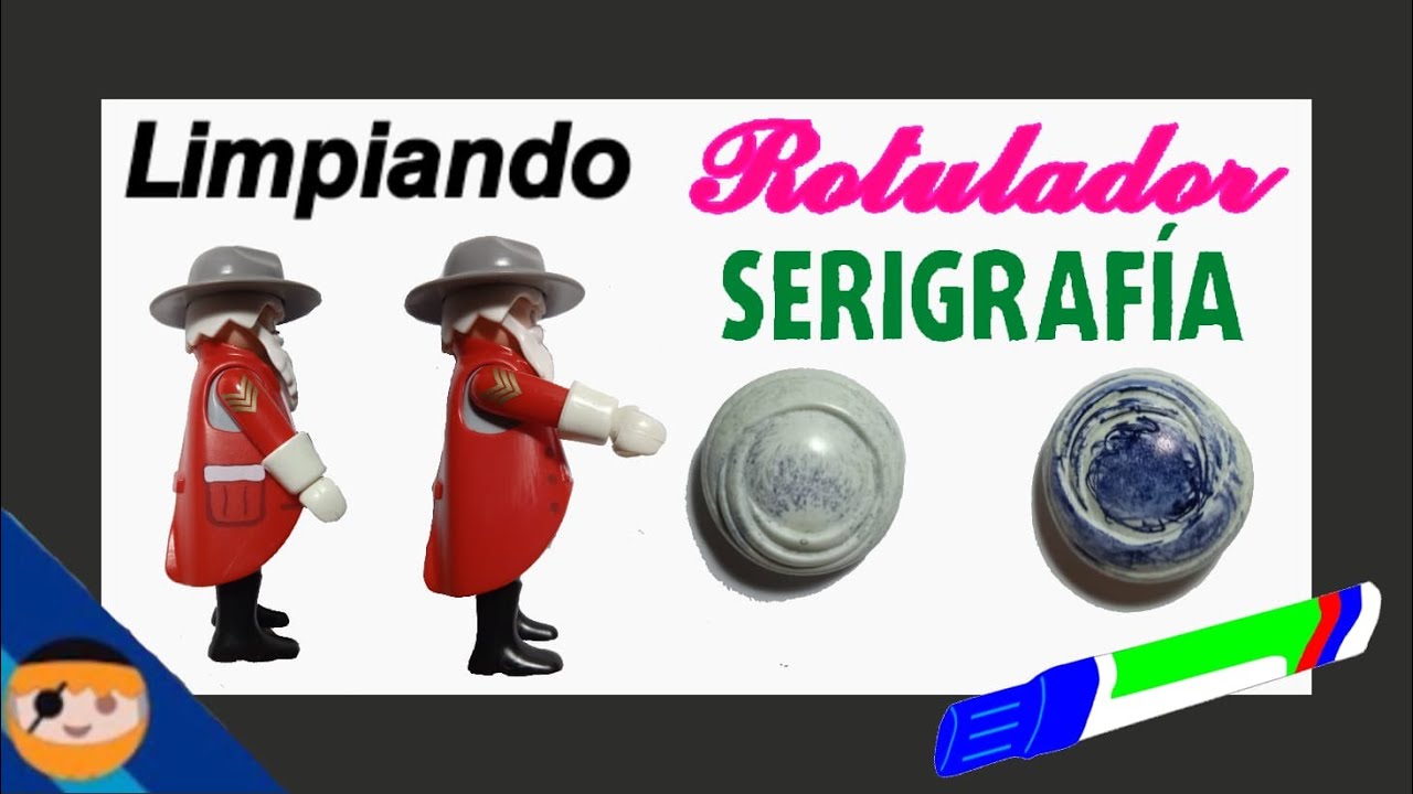 COMO BORRAR marcas de ROTULADOR o SERIGRAFÍA de un PLAYMOBIL muy FÁCIL!!!!! - TUTORIAL