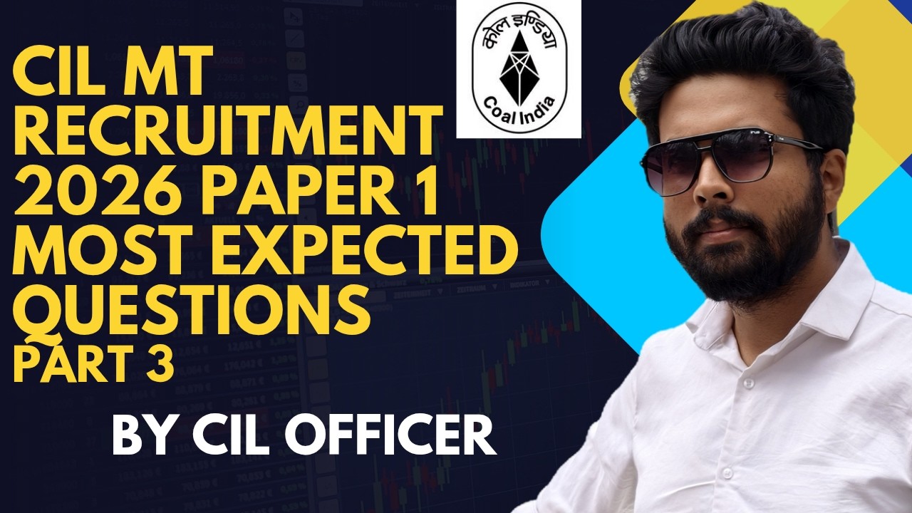 CIL MT Recruitment 2026 : CIL MT Preparation : CIL MT Non Tech @TheCivilGuruji #coalindia #psu