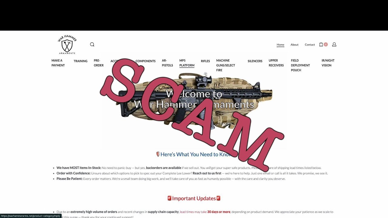 Обновление информации о мошенничестве с MP5 Hammer Armaments #2astrong #review