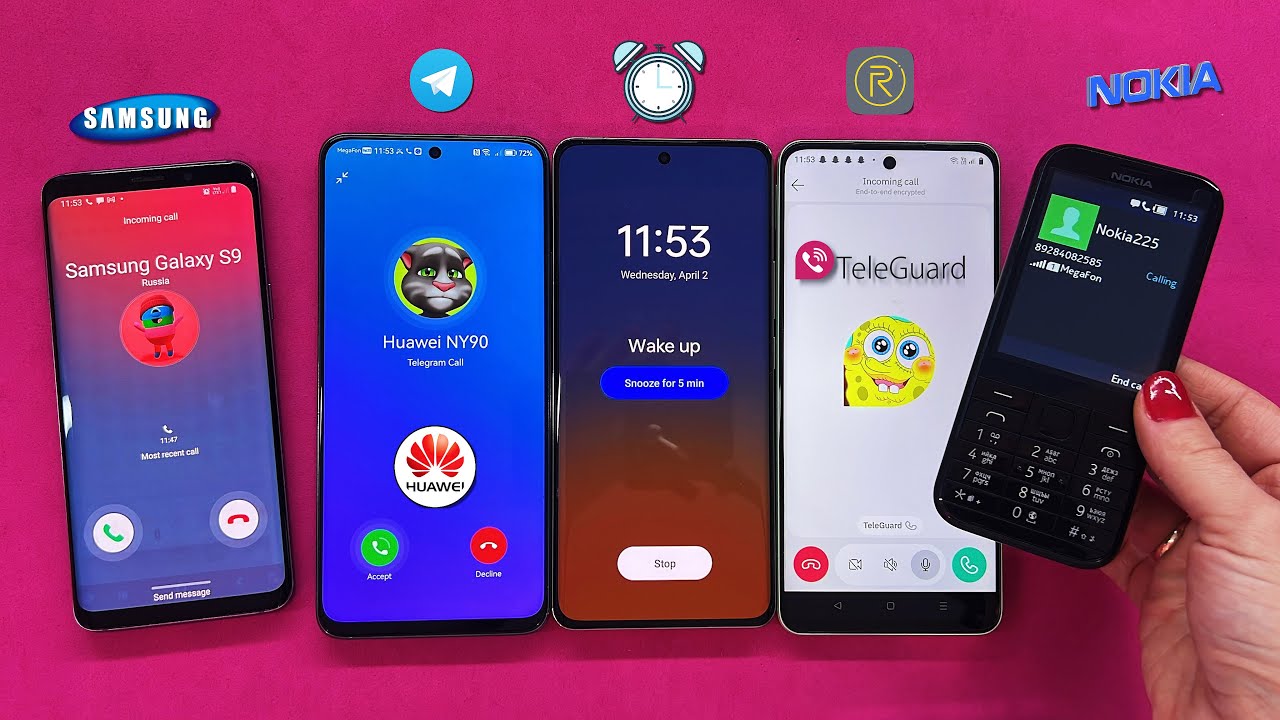 Madness Social Networks Telegram & TeleGuard| Incoming & Outgoing call Samsung S9, Nokia 225