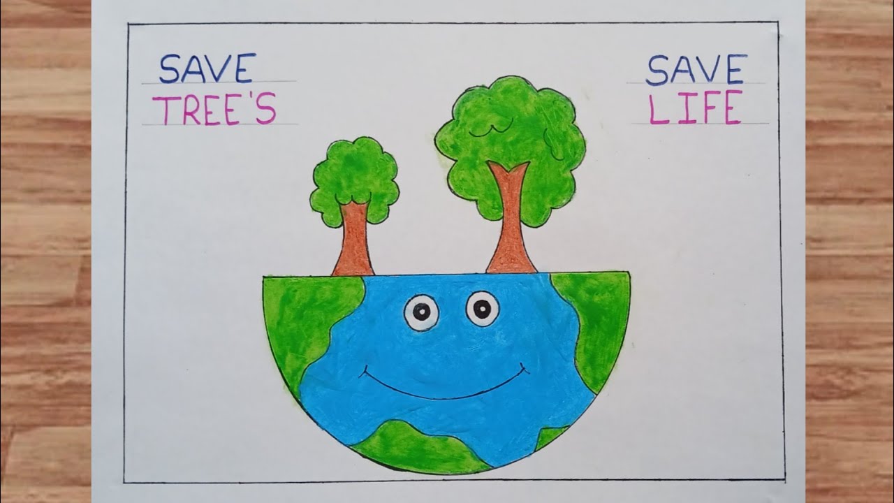 Save Tree's Save Life Drawing 