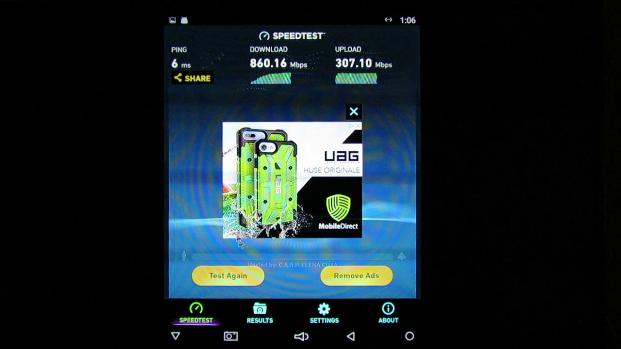 Ethernet Internet Speed tested on Leelbox Q3 Android 6.0 TV Box