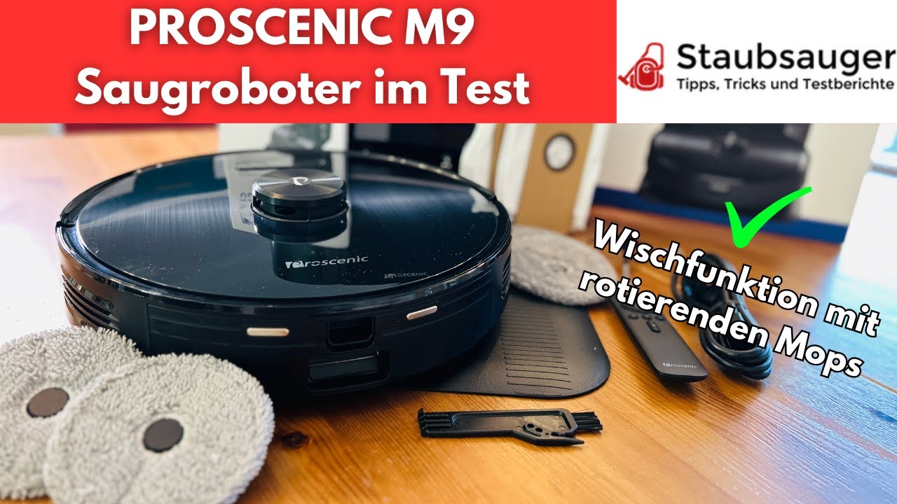 PROSCENIC M9 SAUGROBOTER im Test: WISCHFUNKTION mit rotierenden Mops