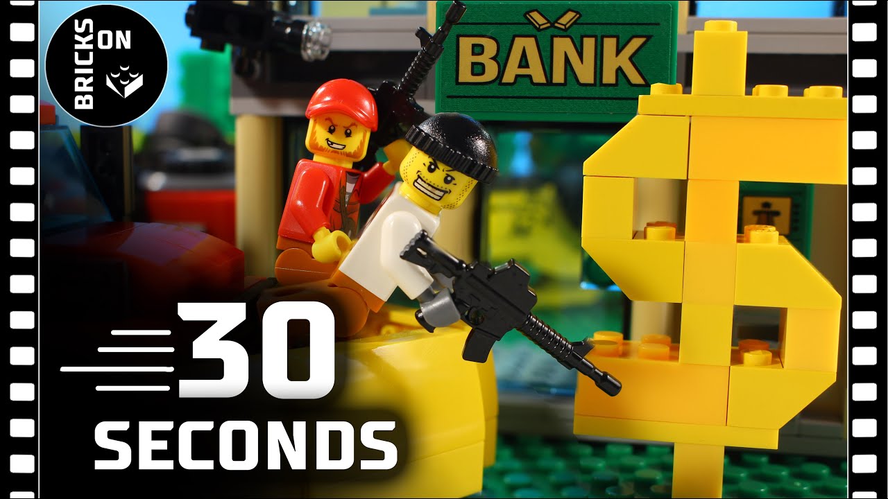 Lego High Speed Bank Robbery Heist Stop motion Animation Bomb Catch the crooks Brickfilm