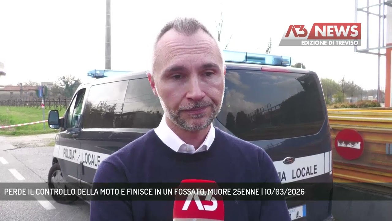 PERDE IL CONTROLLO DELLA MOTO E FINISCE IN UN FOSSATO, MUORE 25ENNE | 10/03/2026