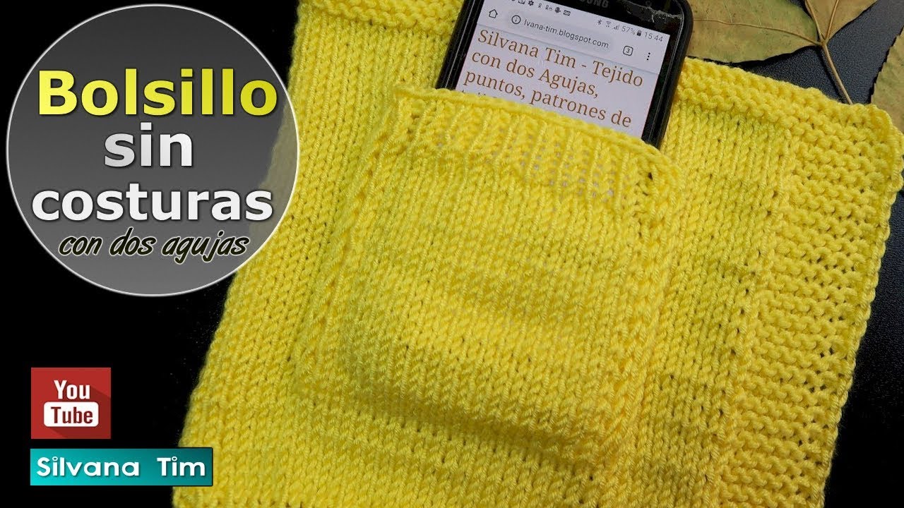 ✨ Cómo Tejer un Bolsillo sin Costuras | Tejido a Dos Agujas