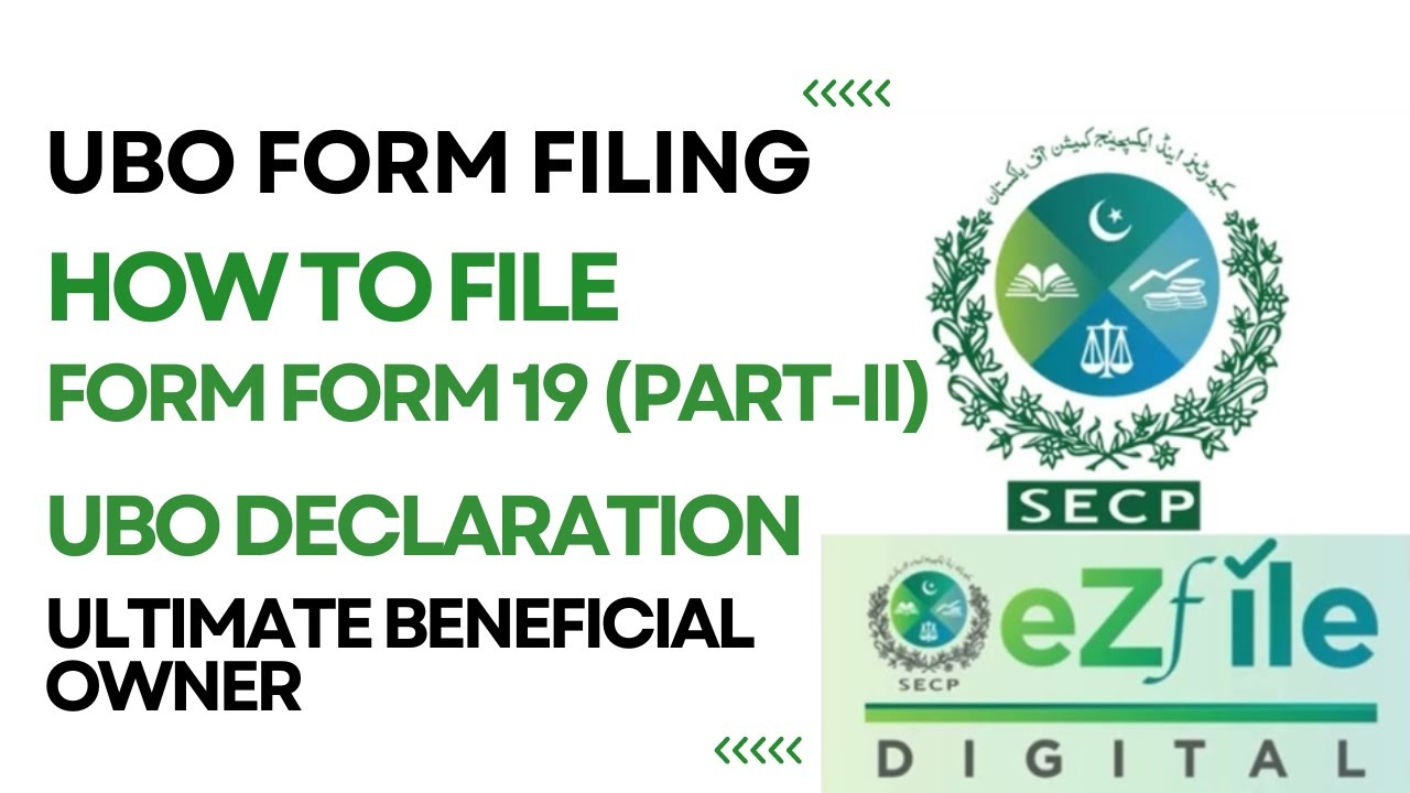 How to File UBO Form 19 in SECP eZfile (Part-II) | Ultimate Beneficial Owner | UBO Declaration SECP